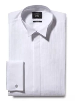 MOSS Tailored Fit Wing Collar Pleated Dress Shirt