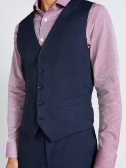 MOSS Tailored Fit Stretch Waistcoat -Barbou Clothing Shop 10ST9 SQ4 0000000020 BLUE MDd