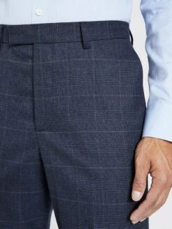 MOSS Regular Fit Check Trousers -Barbou Clothing Shop 10SYE SQ4 0000000020 BLUE MDd