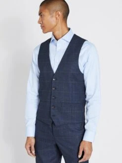 MOSS Regular Fit Check Waistcoat