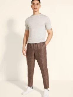 MOSS Linen Trousers -Barbou Clothing Shop 10WIF SQ3 0000000143 BROWN MDo