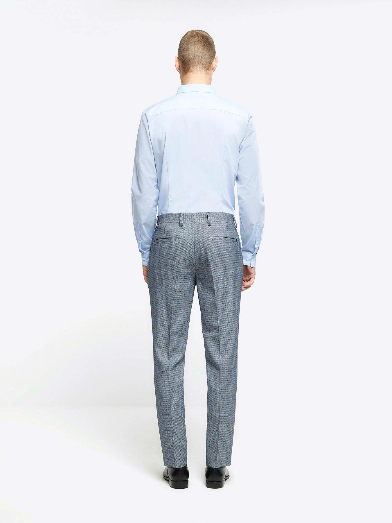 River Island Skinny Fit Dogtooth Suit Trousers 2 River Island Skinny Fit Dogtooth Suit Trousers - Image 2