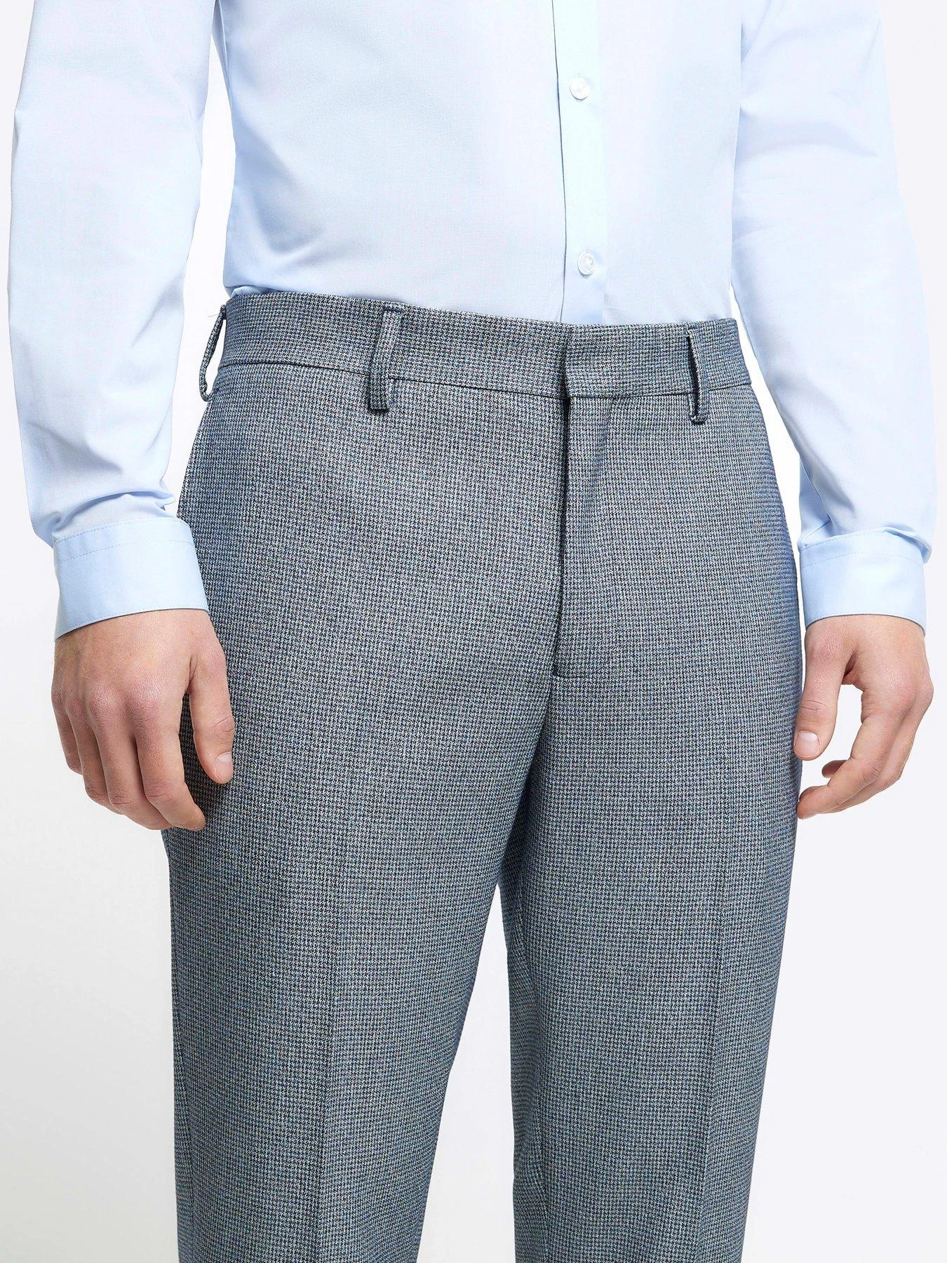 River Island Skinny Fit Dogtooth Suit Trousers 4 River Island Skinny Fit Dogtooth Suit Trousers - Image 4
