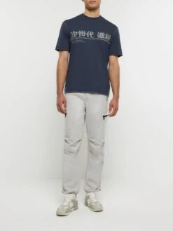 River Island Regular Fit Japanese Graphic T-Shirt -Barbou Clothing Shop 113WE SQ3 0000000004 BLACK MDo