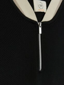 River Island Slim Fit Taped Baseball Collar Polo Shirt -Barbou Clothing Shop 113WU SQ5 0000000004 BLACK MDd1