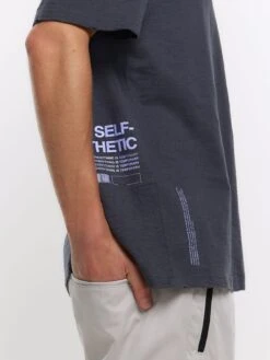 River Island Regular Fit Dove Graphic T-Shirt -Barbou Clothing Shop 113X2 SQ4 0000000005 GREY MDd