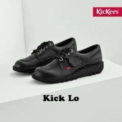 Kickers Kick Lo Mens Lace Up Shoes -Barbou Clothing Shop 3C815 SQ8 0000000004 BLACK DVvP