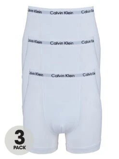 Calvin Klein 3 Pack Of Core Trunks - White