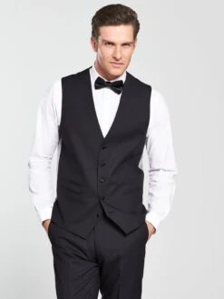 Skopes Newman Standard Tuxedo Waistcoat - Black