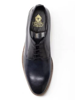 Base London Script Washed Leather Lace Up Shoe -Barbou Clothing Shop NWLK6 SQ4 0000000048 NAVY SLt