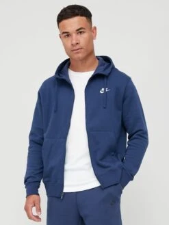 Nike Sportswear Club Fleece Full Zip Hoodie - Navy