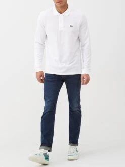Lacoste Sportswear Classic Long Sleeve Pique Polo Shirt - White -Barbou Clothing Shop PJ39E SQ3 0000000013 WHITE MDo