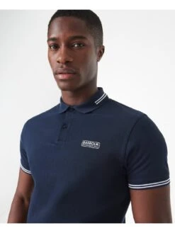 Barbour International Essential Tipped Polo Shirt - Navy -Barbou Clothing Shop PLRKN SQ4 0000000048 NAVY MDd