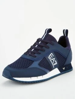 EA7 Emporio Armani Logo Runner Trainers - Navy