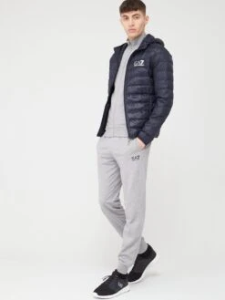 EA7 Emporio Armani Core Id Logo Padded Hooded Jacket - Navy -Barbou Clothing Shop PM9XE SQ3 0000000048 NAVY MDo