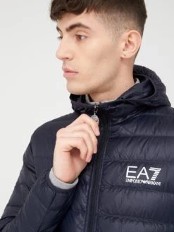 EA7 Emporio Armani Core Id Logo Padded Hooded Jacket - Navy -Barbou Clothing Shop PM9XE SQ4 0000000048 NAVY MDd