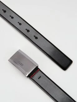 HUGO Gexter Plaque Leather Belt - Black -Barbou Clothing Shop PNQYP SQ4 0000000004 BLACK SLd1