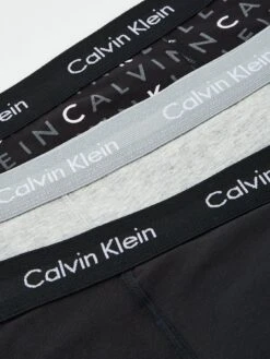 Calvin Klein 3 Pack Trunks - Plain/Print -Barbou Clothing Shop PP9RU SQ3 0000000114 BLACK GREY SLd