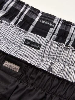 Calvin Klein Three Pack Woven Boxer Shorts - Grey -Barbou Clothing Shop PP9TP SQ3 0000000005 GREY SLd