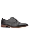 Base London Cast Waxy Lace Up Brogues - Black
