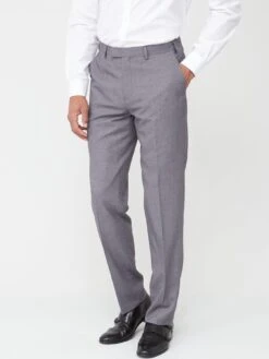 Skopes Harcourt Tailored Fit Trousers - Silver