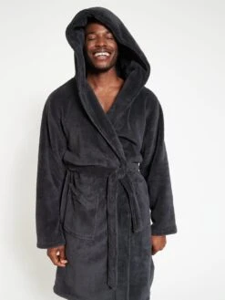 Everyday Supersoft Dressing Gown With Hood - Grey -Barbou Clothing Shop Q4UWR SQ6 0000000005 GREY MDd2