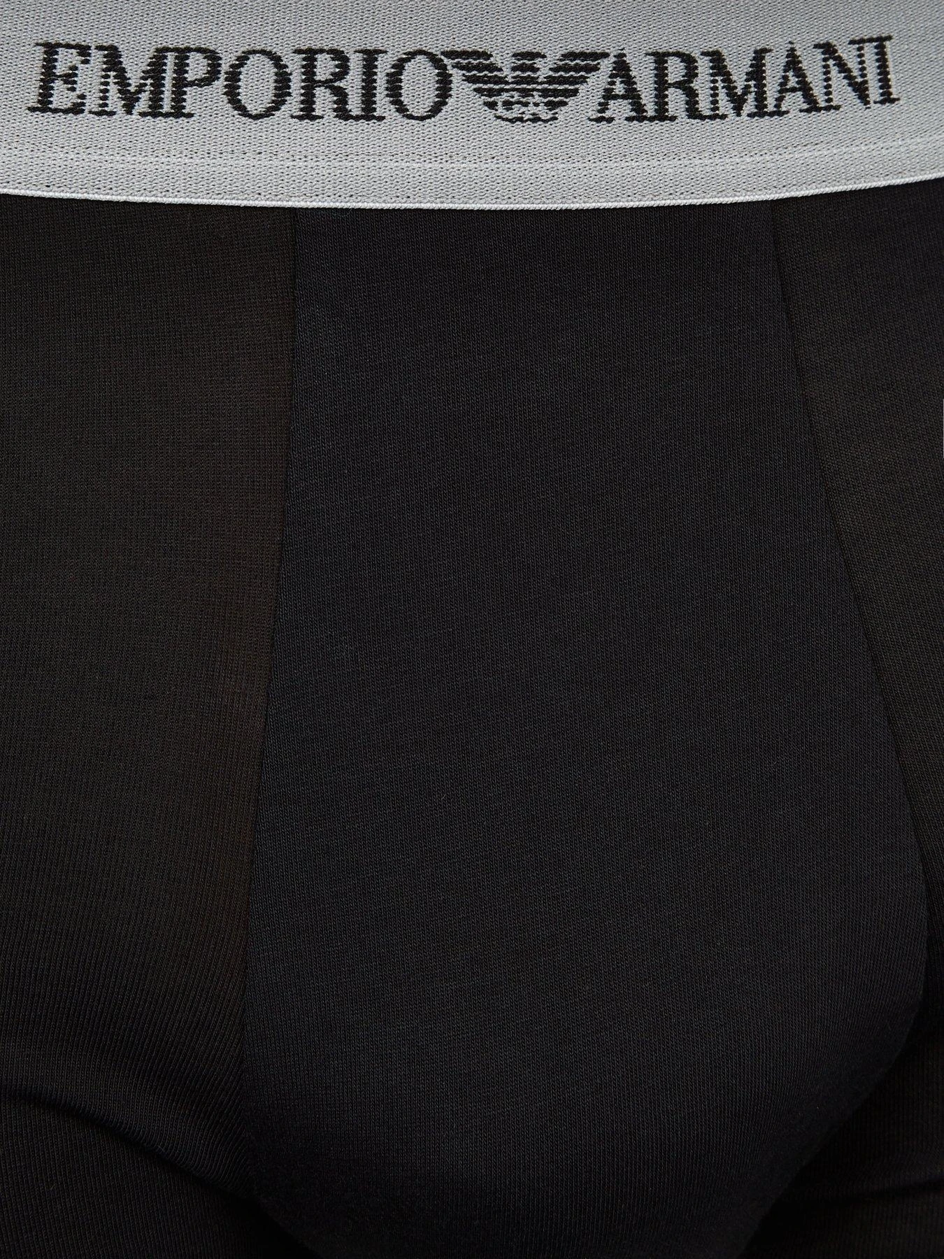 Emporio Armani Bodywear Bodywear 3 Pack Trunks - Black 3 Emporio Armani Bodywear Bodywear 3 Pack Trunks - Black - Image 3