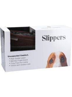 Hush Puppies Mens Ace Borg Lined Slippers - Brown -Barbou Clothing Shop QN6KR SQ6 0000000143 BROWN SLd