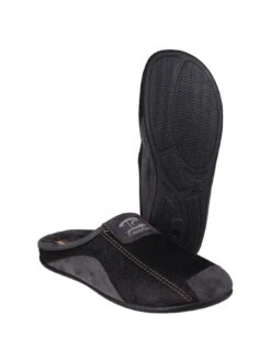 Cotswold Mens Westwell Mule Slippers - Black -Barbou Clothing Shop QNAGW SQ6 0000000004 BLACK SLd