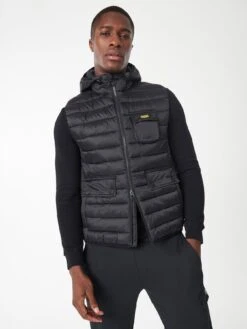 Barbour International Ousten Hooded Gilet - Black