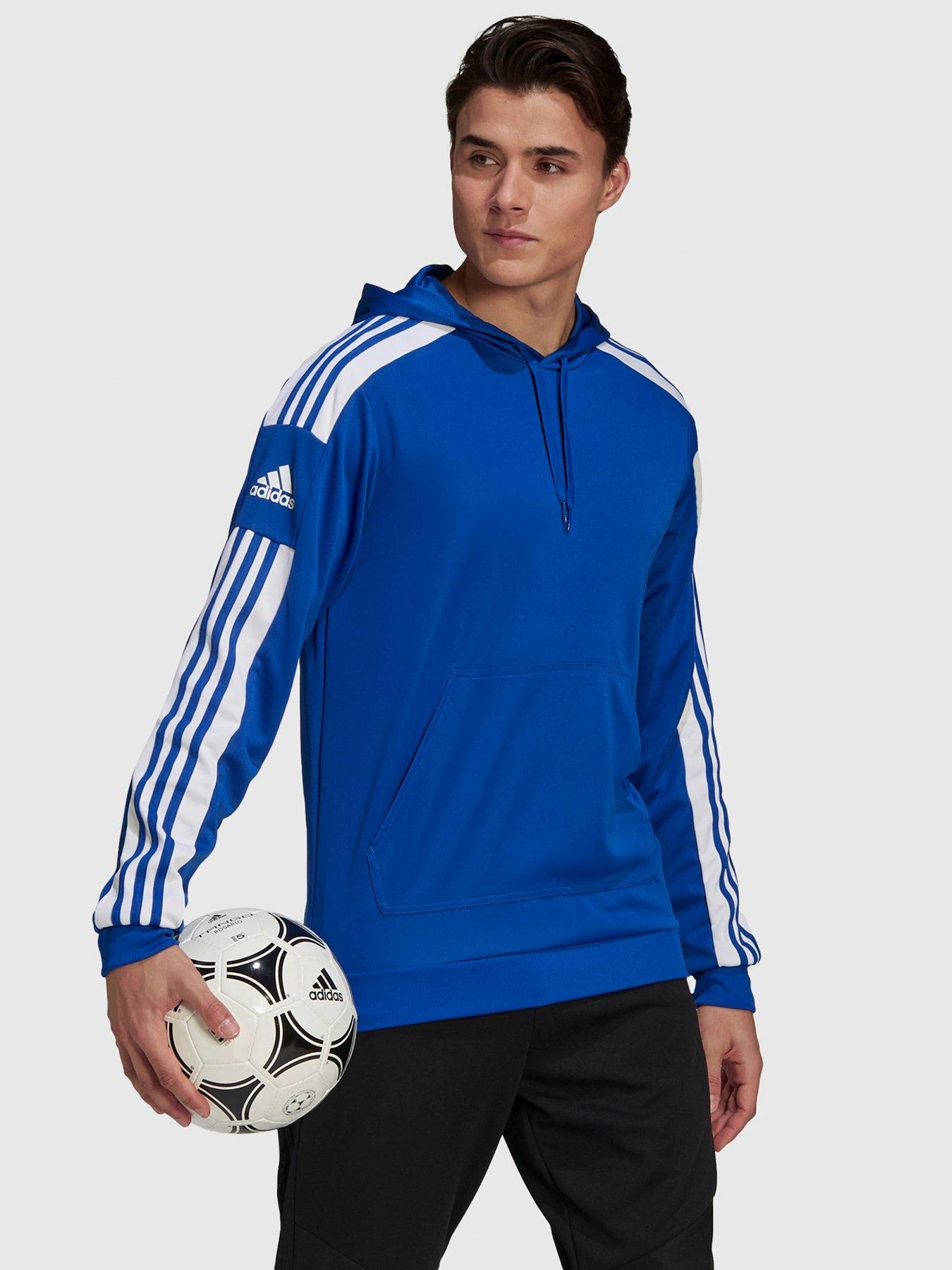 Adidas Men's Squad 21 Hoody - BLUE 3 Adidas Men's Squad 21 Hoody - BLUE - Image 3