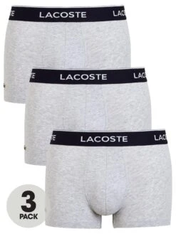 Lacoste Sportswear 3 Pack Boxers - Grey