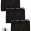 Calvin Klein Big & Tall 3 Pack Trunks - Black