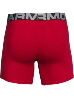 UNDER ARMOUR Charged Cotton 6" 3 Pack Boxers - Red/Navy -Barbou Clothing Shop RW7PW SQ4 0000001101 RED NAVY SLd1