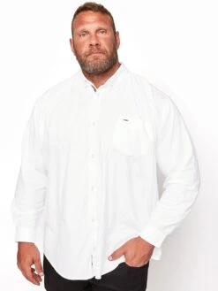 BadRhino Essential Long Sleeve Poplin Shirt - White