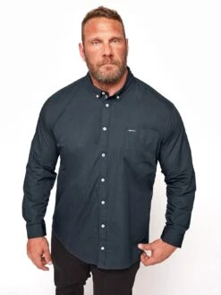 BadRhino Essential Long Sleeve Poplin Shirt - Navy