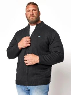 BadRhino Essential Full Zip Knitwear - Black
