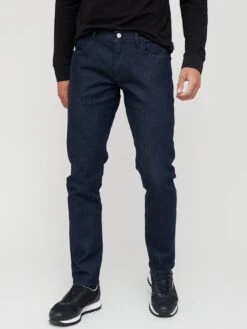 Armani Exchange J13 Slim Fit Raw Jeans - Indigo 