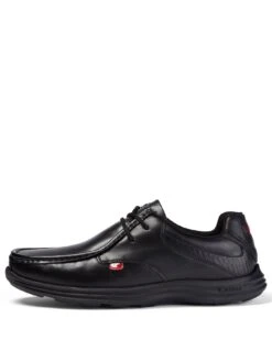 Kickers Reasan Lace Up Leather Shoes - Black