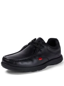 Kickers Reasan Lace Up Leather Shoes - Black -Barbou Clothing Shop T6E67 SQ3 0000000004 BLACK SLs