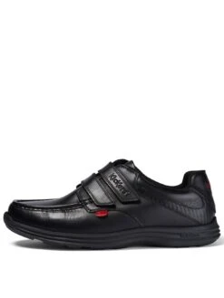 Kickers Reasan Strap Leather Shoe - Black 