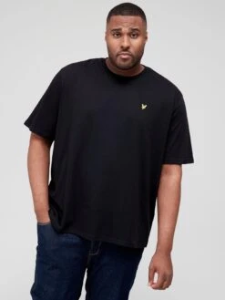 Lyle & Scott Big & Tall Plain T-Shirt - Black