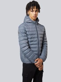 Criminal Damage Racer Padded Jacket - Charcoal