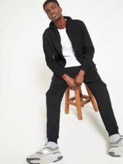 Everyday Essentials Zip Through Hoodie - Black -Barbou Clothing Shop TNEAW SQ4 0000000004 BLACK MDd