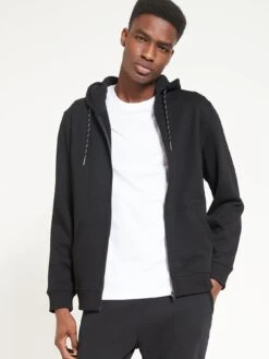 Everyday Essentials Zip Through Hoodie - Black -Barbou Clothing Shop TNEAW SQ6 0000000004 BLACK MDd2