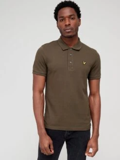 Lyle & Scott Regular Fit Logo Polo Shirt - Khaki