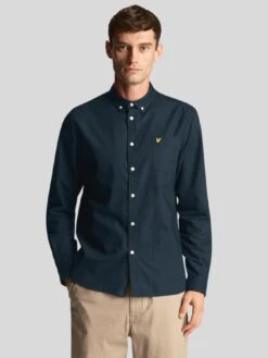 Lyle & Scott Regular Fit Pocket Oxford Shirt - Navy