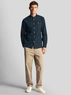 Lyle & Scott Regular Fit Pocket Oxford Shirt - Navy -Barbou Clothing Shop TQAKP SQ3 0000000048 NAVY MDo