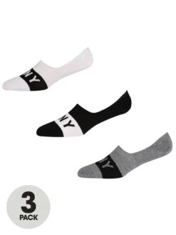 DKNY 3 Pack Lexington Shoe Liner - Black/Grey/White