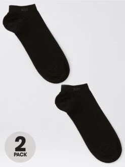 BOSS 2 Pack Of Bodywear Trainer Liner Socks - Black